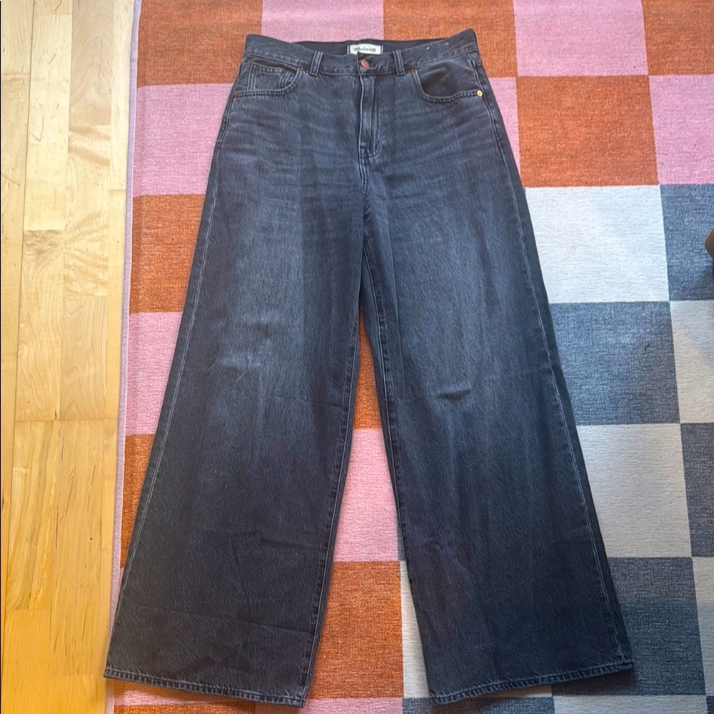 Madewell Women's Black Super Wide-Leg Jeans